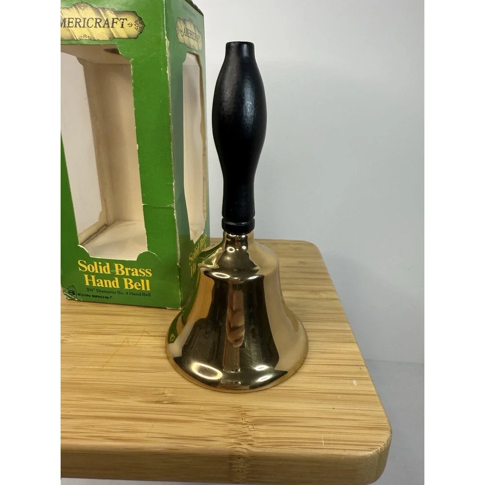 Vintage Americraft Solid Brass Bell Bevin 3 3/8